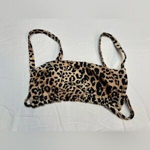 Kendall + Kylie Leopard Print Ruched Camisole Top Size S
